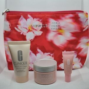 Clinique Moisture Surge Set with Red Floral Bag